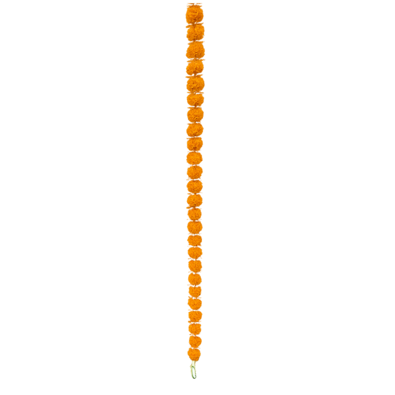 Artificial Marigold Flower Strings for Festivals - Yellow with Tassels & Classic Orange - T05