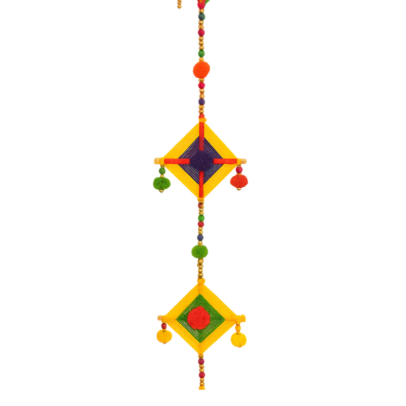 Handmade Indian Decor & Artificial Marigold Garlands - Festive Wall Hangings for Diwali, Mehndi & Weddings - T07