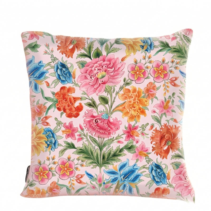 Floral Chintz Cushion Covers – Vintage Botanical Garden Pink Pillows - CU04