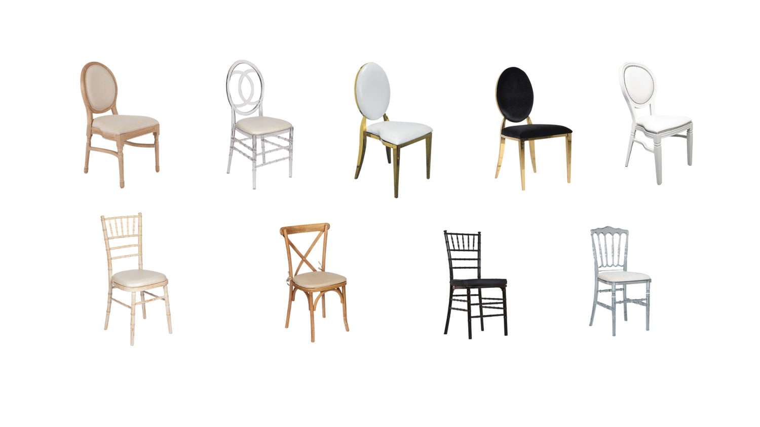 Professional event and wedding chair rentals