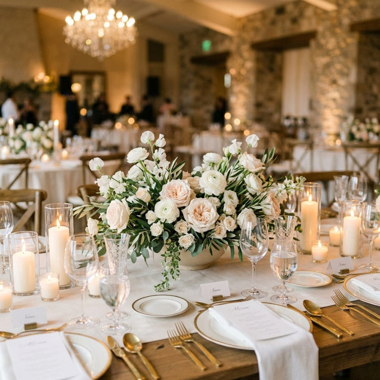 Low Floral Arrangements for Weddings