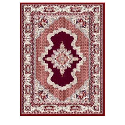 Traditional Persian Medallion Rug – Classic Burgundy & Cream Oriental Area Carpet - CU01