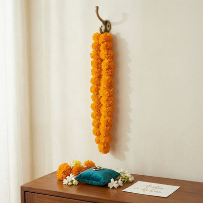 Artificial Marigold Garland for Diwali & Weddings - Traditional Genda Phool Home Decor - T04