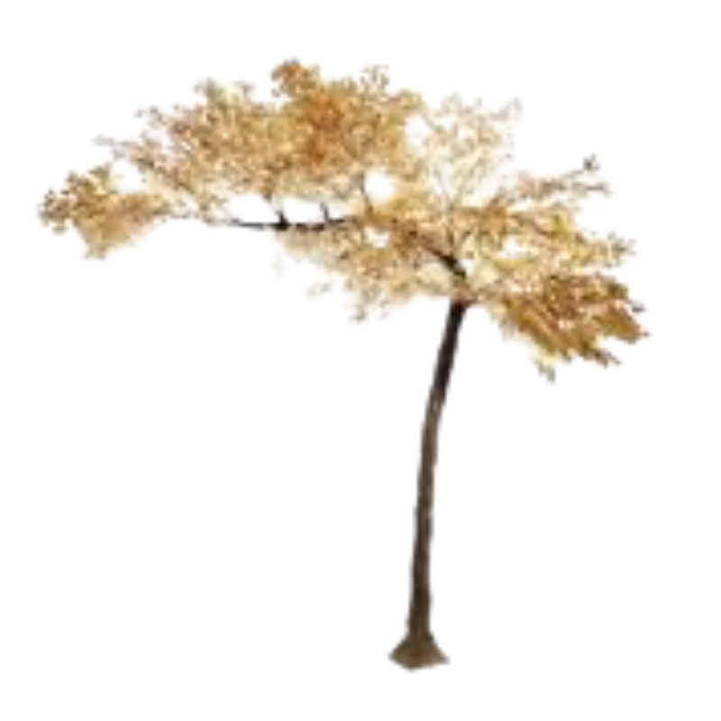 Artificial Autumn Canopy Tree – Golden Maple Leaf Arch for Warm Event Decor - T03