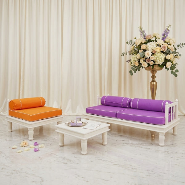 Handcrafted Indian Daybed & Coffee Table Set