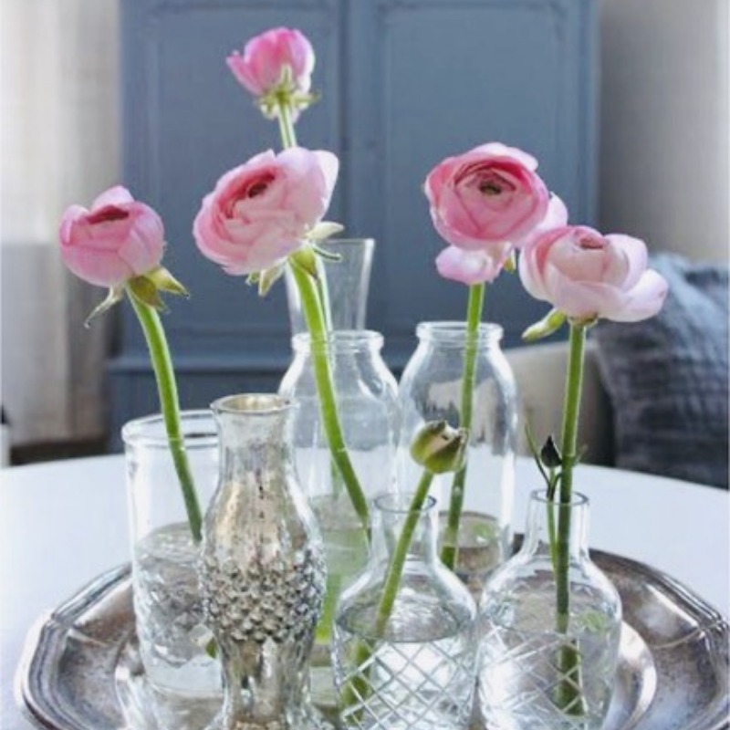 Bespoke Glass Bud Vases – Elegant Floral Table Centerpiece for Weddings & Events