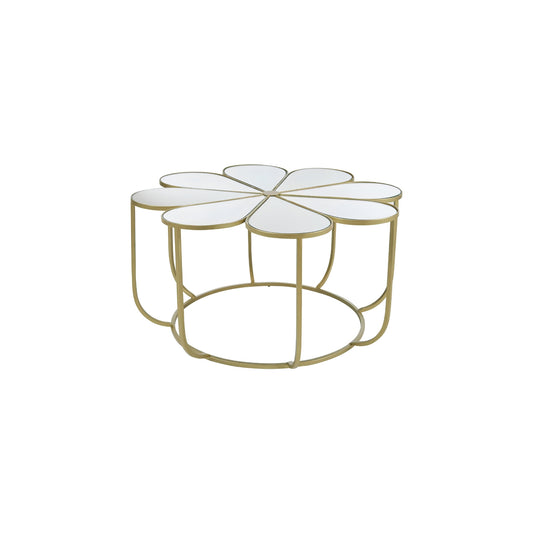 Petal Coffee Table - Marble Top & Stainless Steel Frame