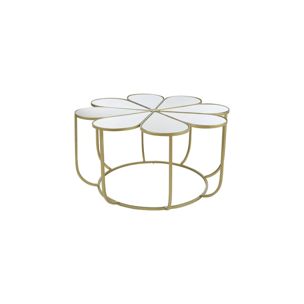 Petal Coffee Table - Marble Top & Stainless Steel Frame