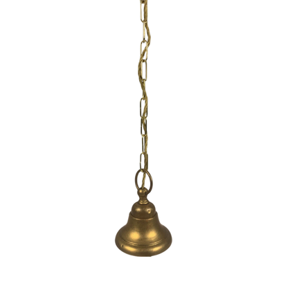 Traditional Brass Puja Bell with Chain - Handcrafted Temple Bell for Home Mandir & Meditation - T08