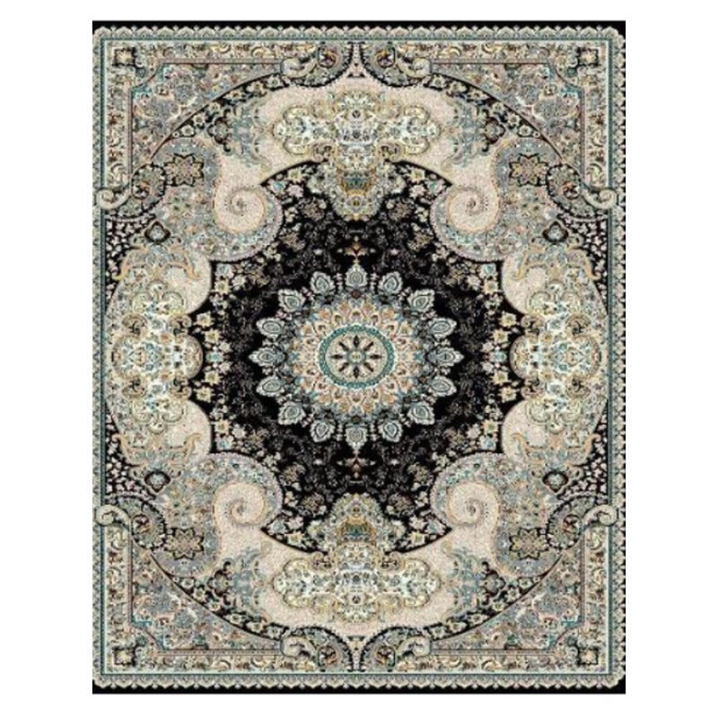 Raditional Persian Medallion Rug – Premium Floral Area Carpet in Crimson, Teal, or Ivory -CU09