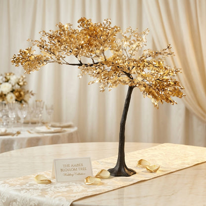 Artificial Autumn Canopy Tree – Golden Maple Leaf Arch for Warm Event Decor - T03