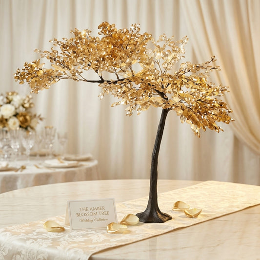 Artificial Autumn Canopy Tree – Golden Maple Leaf Arch for Warm Event Decor - T03