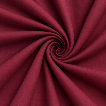 Burgundy Velvet Round Tablecloth – Luxury Plain Dining Linen - L16