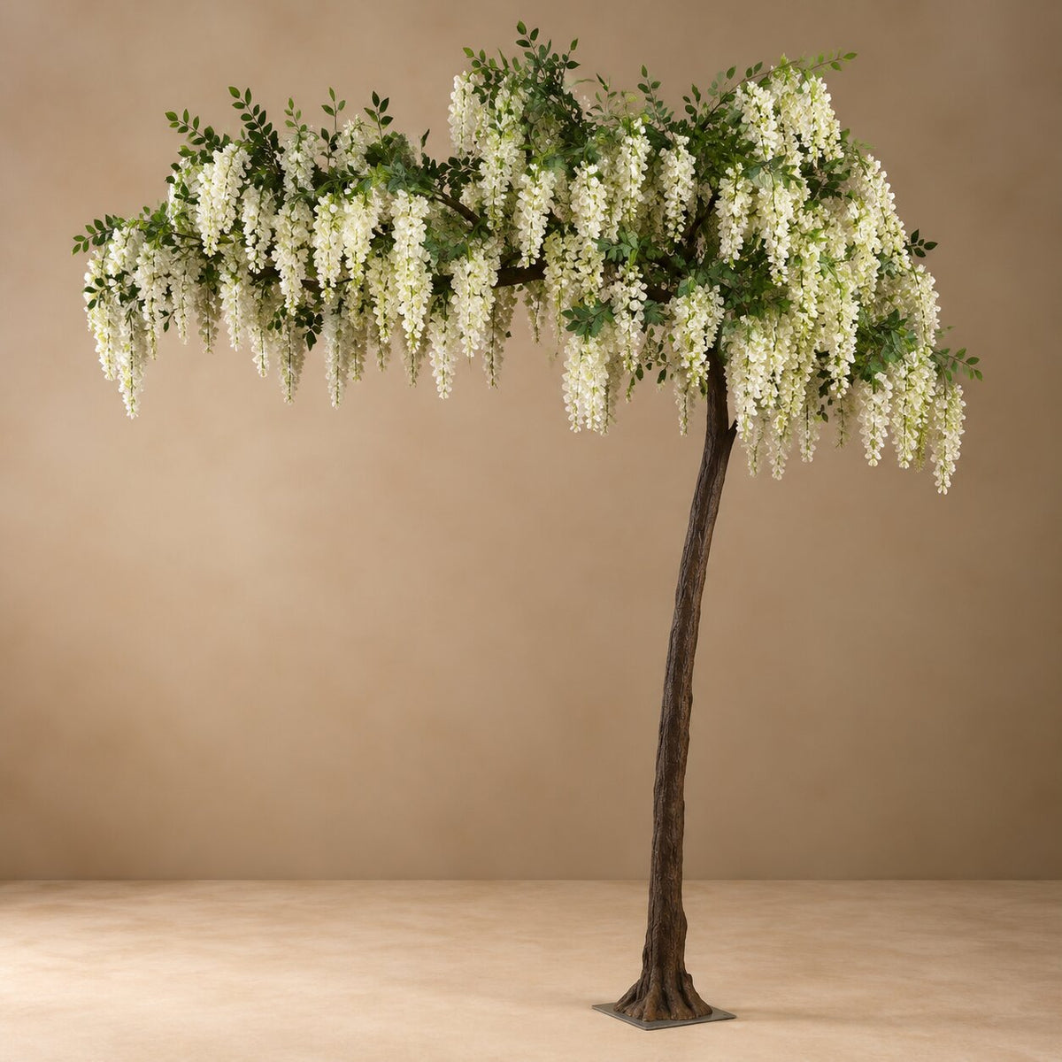 Artificial White Wisteria Canopy Tree – Slanted Trunk Arch for Wedding Entrances - T04
