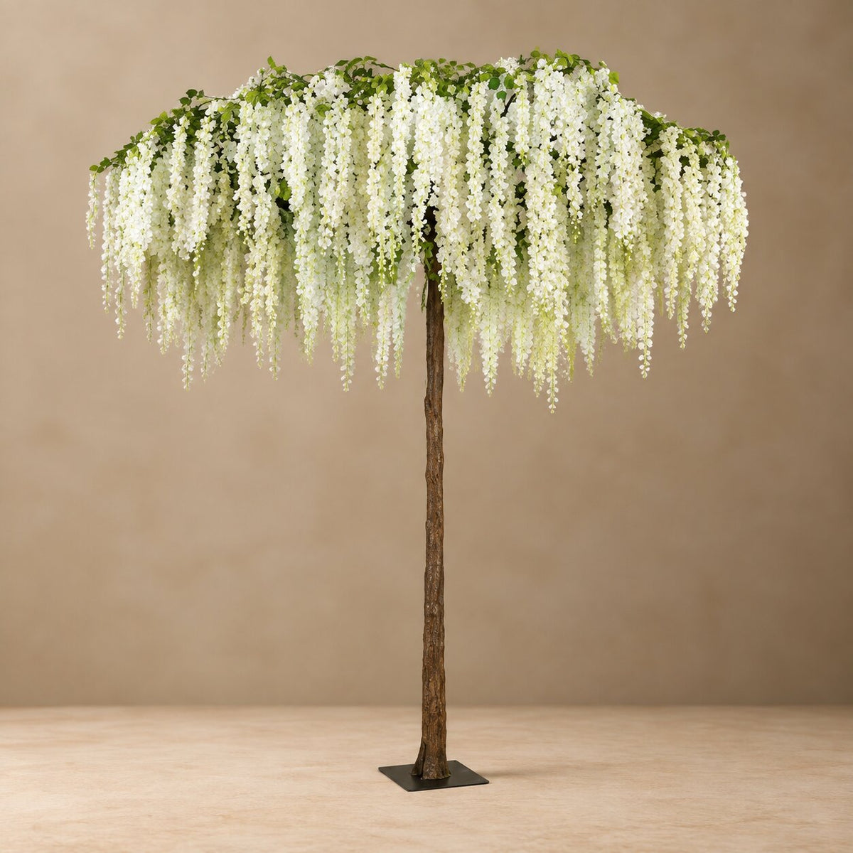 Artificial White Wisteria Canopy Tree – Tall Floral Umbrella for Weddings & Events - T01