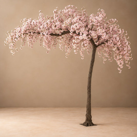 Artificial Pink Cherry Blossom Arch Tree – Weeping Sakura Canopy for Weddings - T05