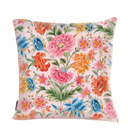Floral Chintz Cushion Covers – Vintage Botanical Garden Pink Pillows - CU04