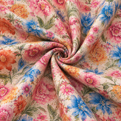 Wildflower Chinoiserie Pink Tablecloth | Luxury Dry Hire for Linens - L03
