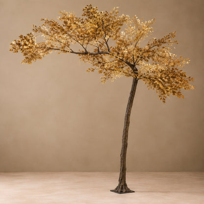 Artificial Autumn Canopy Tree – Golden Maple Leaf Arch for Warm Event Decor - T03