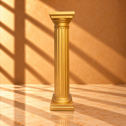 Gold Roman Pillar - Decorative Corinthian Column for Luxury Weddings, Stage Backdrops & Events - T12