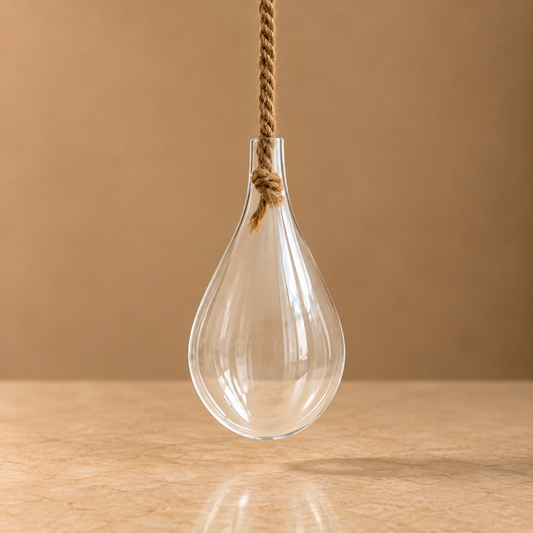Hanging Teardrop Glass Terrarium - T16