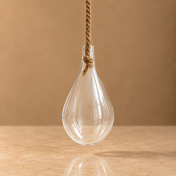 Hanging Teardrop Glass Terrarium - T16