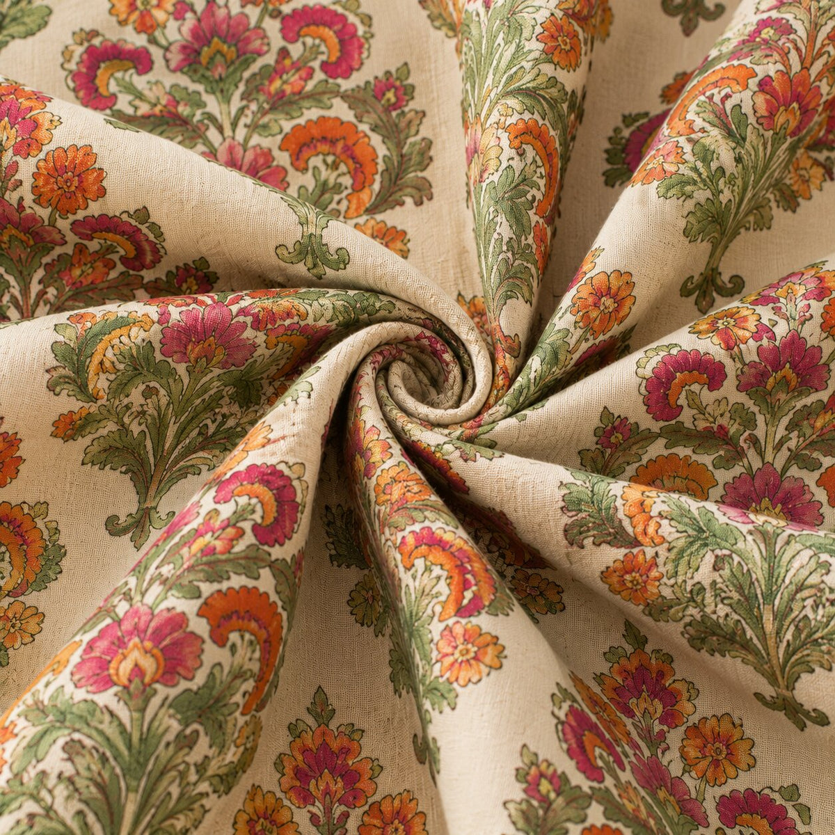 Indian Block-Print Floral Tablecloth | Colorful Dry Hire for Linens - L02