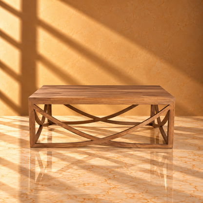 Wooden Coffee Table - Solid Wood Veneer & PLY Wood