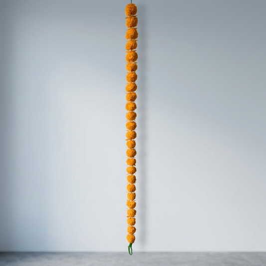Artificial Marigold Flower Strings for Festivals - Yellow with Tassels & Classic Orange - T05