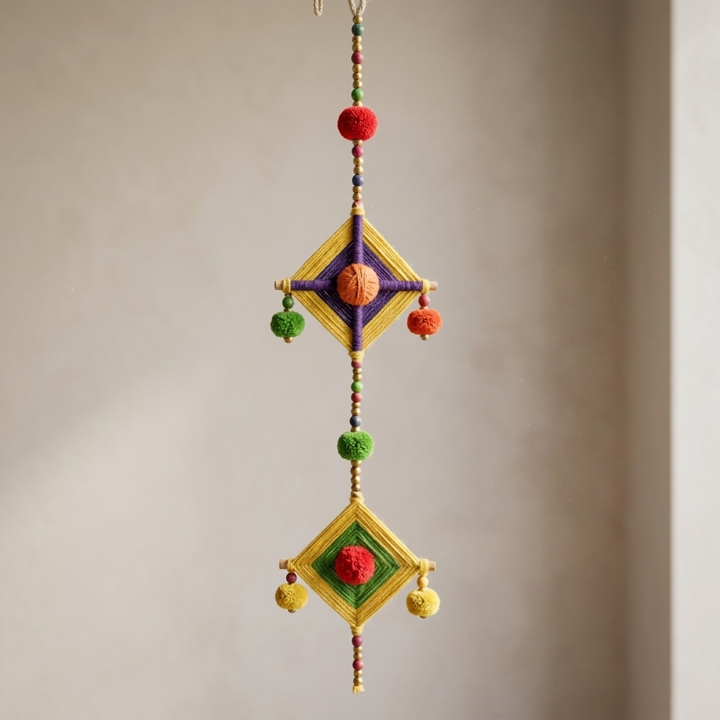 Handmade Indian Decor & Artificial Marigold Garlands - Festive Wall Hangings for Diwali, Mehndi & Weddings - T07