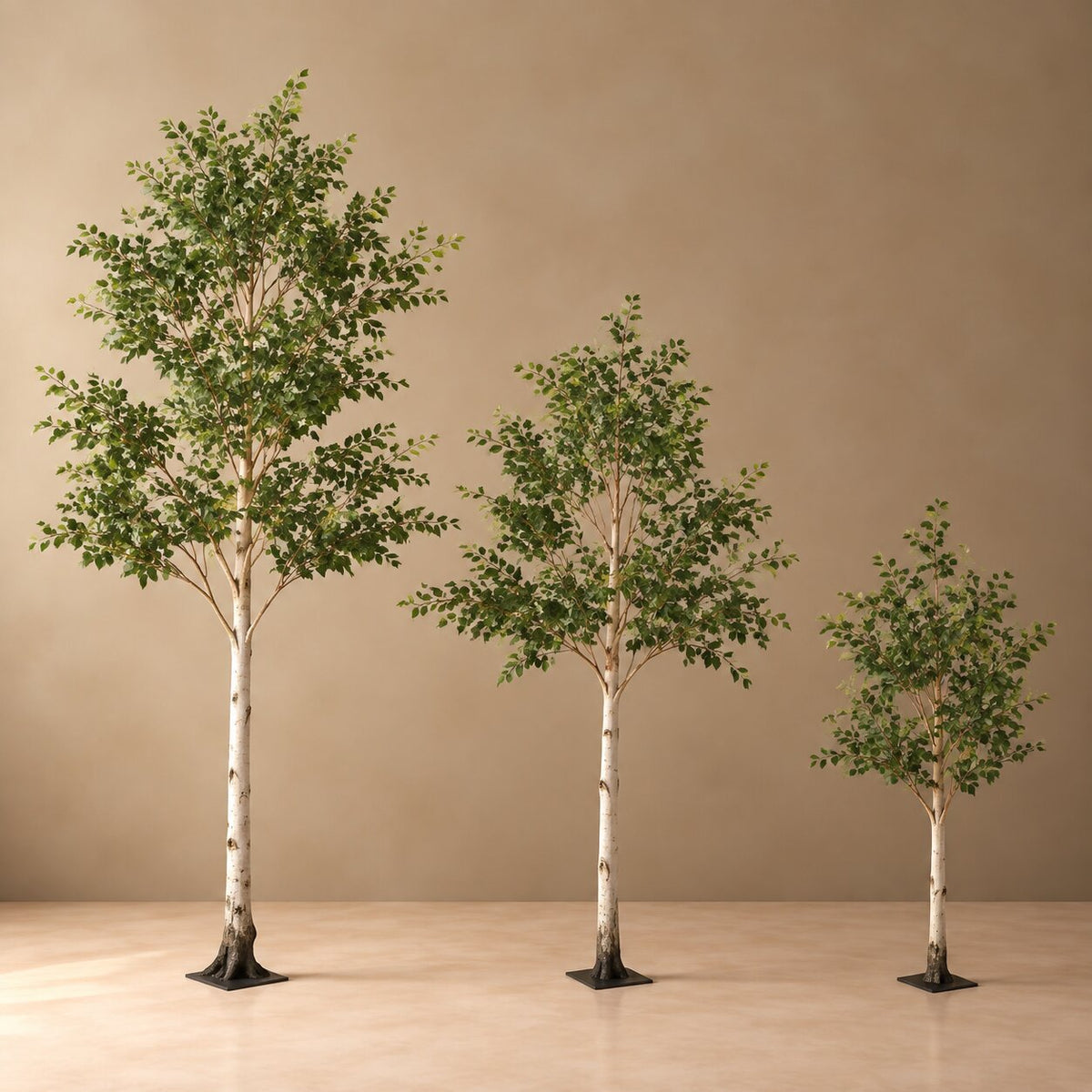 Artificial Silver Birch Tree – Tall Faux Greenery Pillar for Luxury Venue Decor - T07