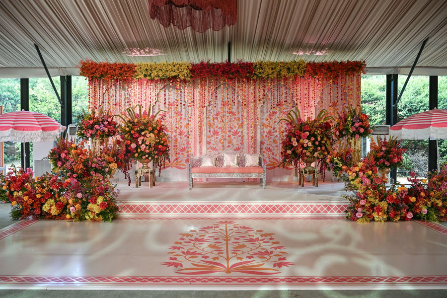 Luxury floral centrepiece styling