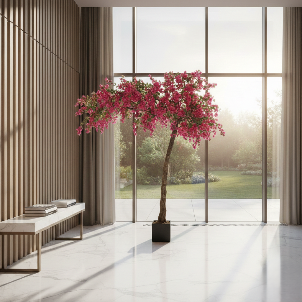 Artificial Magenta Bougainvillea Arch Tree – Tropical Canopy for Vivid Event Decor - T08